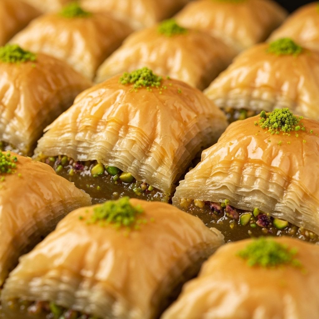 Traditional Turkish baklava dessert