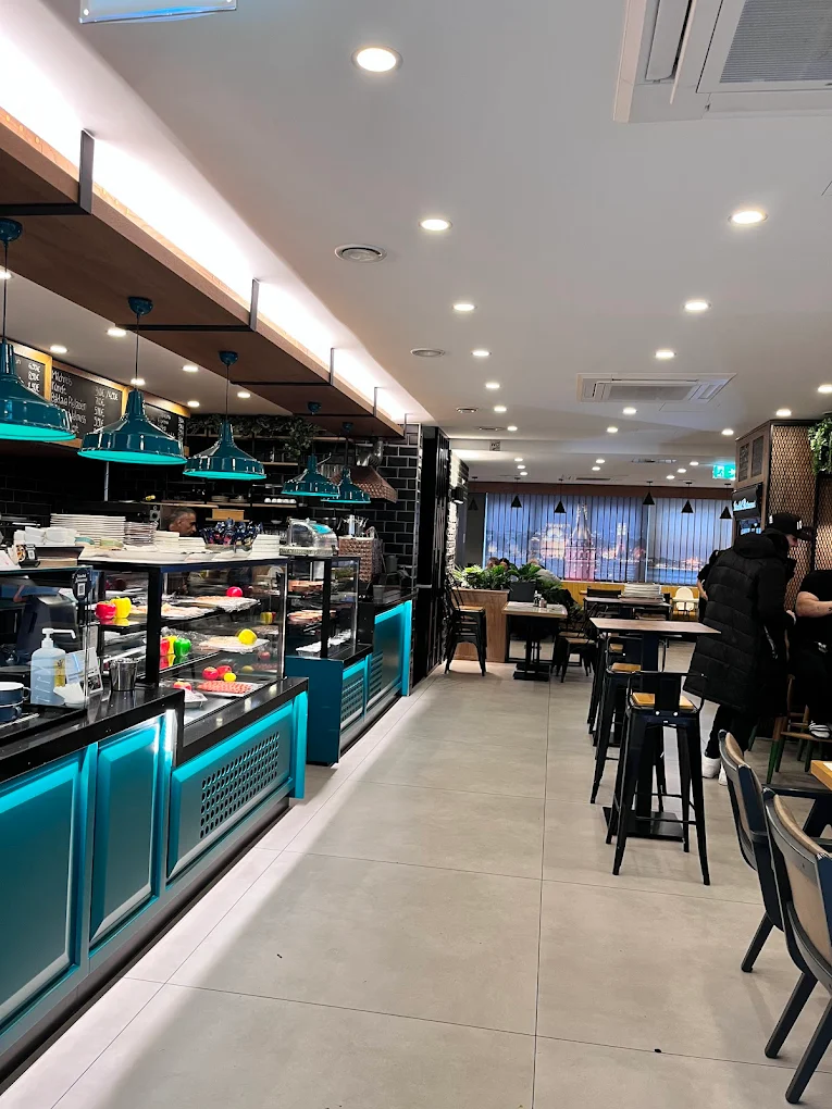 Interior service counter and dining area