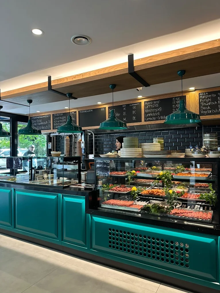 Fresh meat display counter