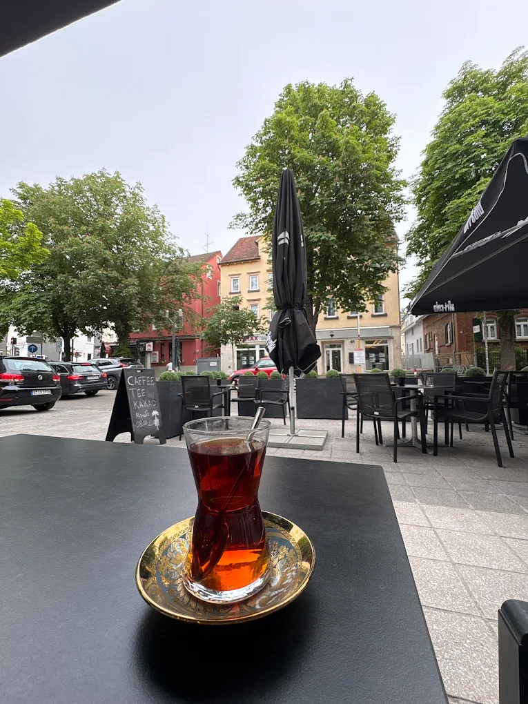 Traditional Turkish tea on outdoor terrace