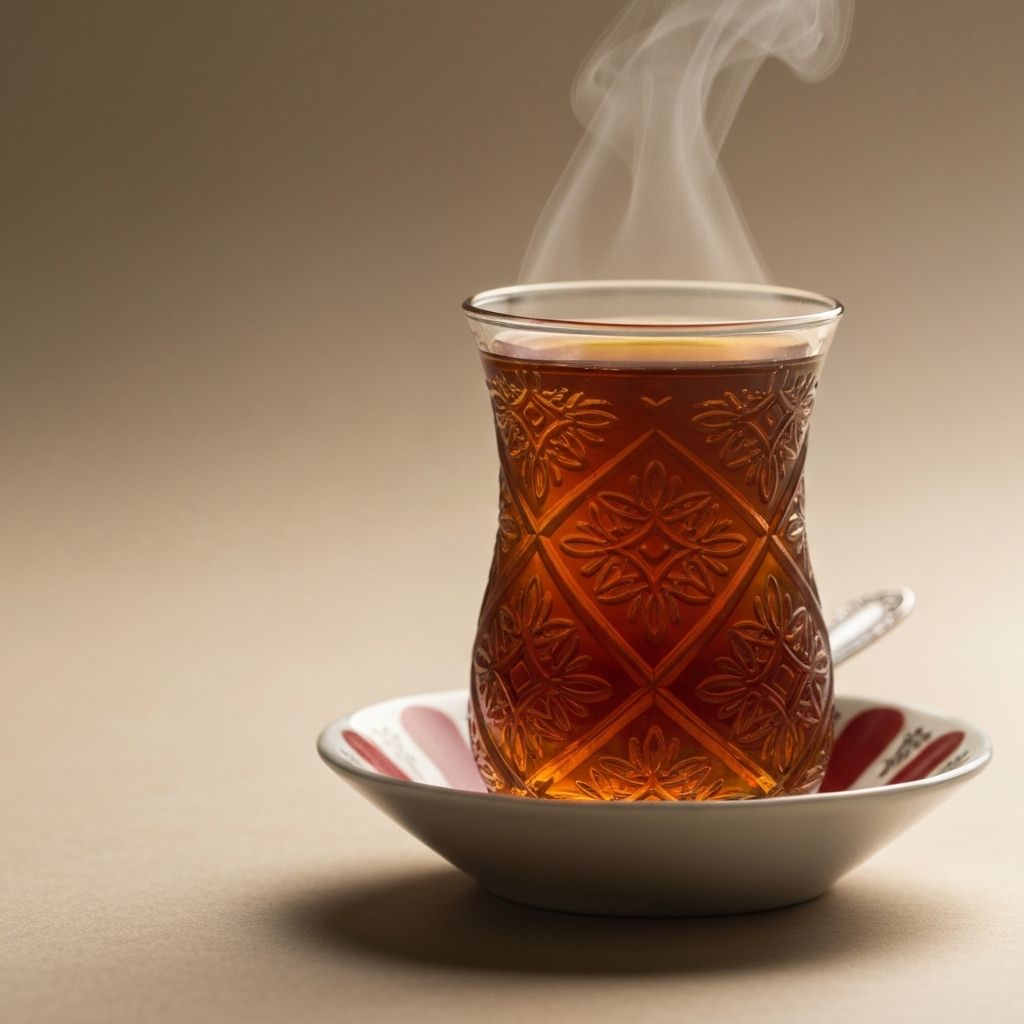 Traditional Turkish tea service